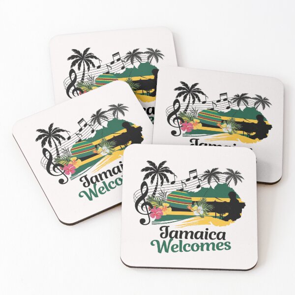 Item preview, Jamaica Welcomes Flag Map Kingston, reggae, designed and sold by AnimalsDH305.