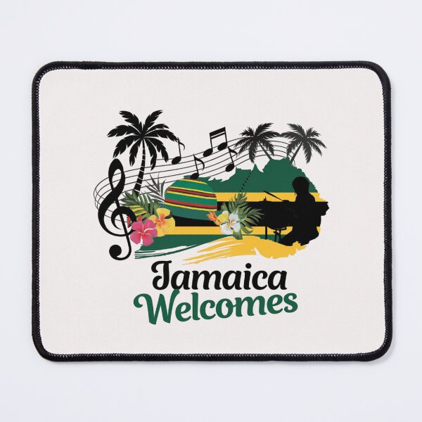 Item preview, Jamaica Welcomes Flag Map Kingston, reggae, designed and sold by AnimalsDH305.