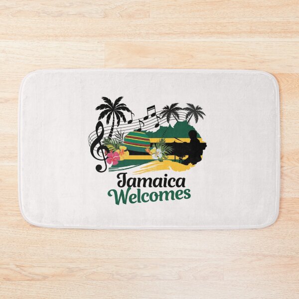 Item preview, Jamaica Welcomes Flag Map Kingston, reggae, designed and sold by AnimalsDH305.