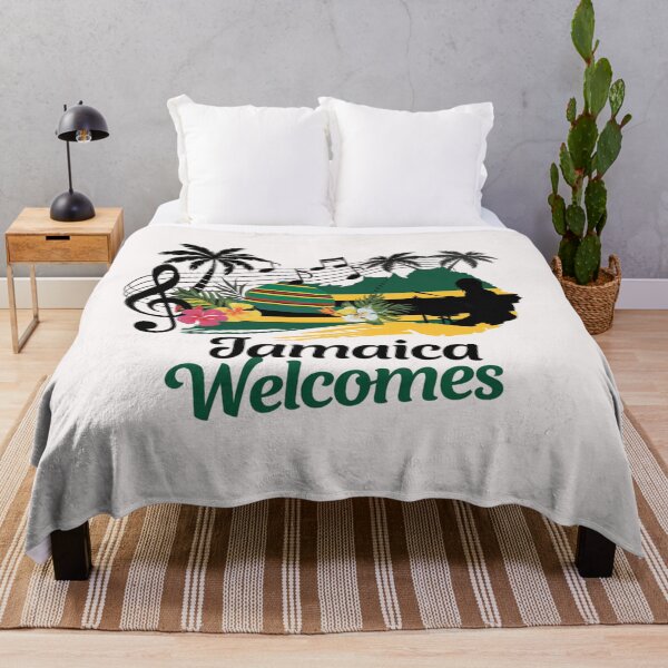 Item preview, Jamaica Welcomes Flag Map Kingston, reggae, designed and sold by AnimalsDH305.