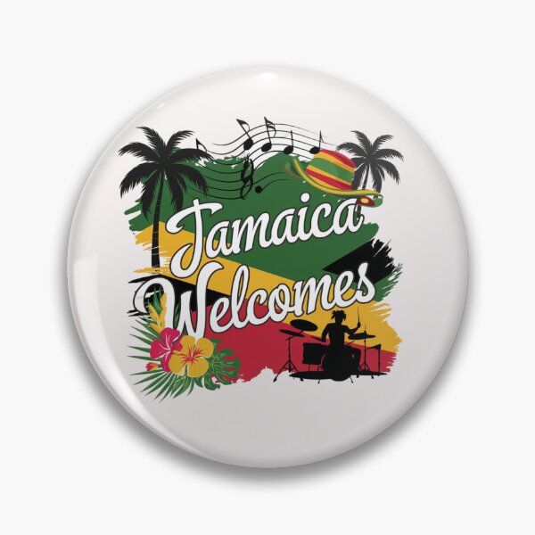 Item preview,  Jamaica Welcomes Flag Map Kingston, reggae, designed and sold by AnimalsDH305.