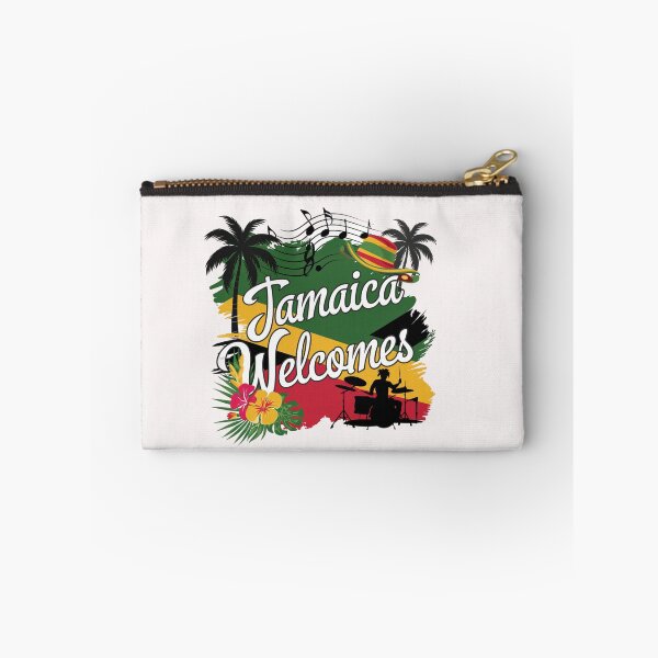 Item preview,  Jamaica Welcomes Flag Map Kingston, reggae, designed and sold by AnimalsDH305.