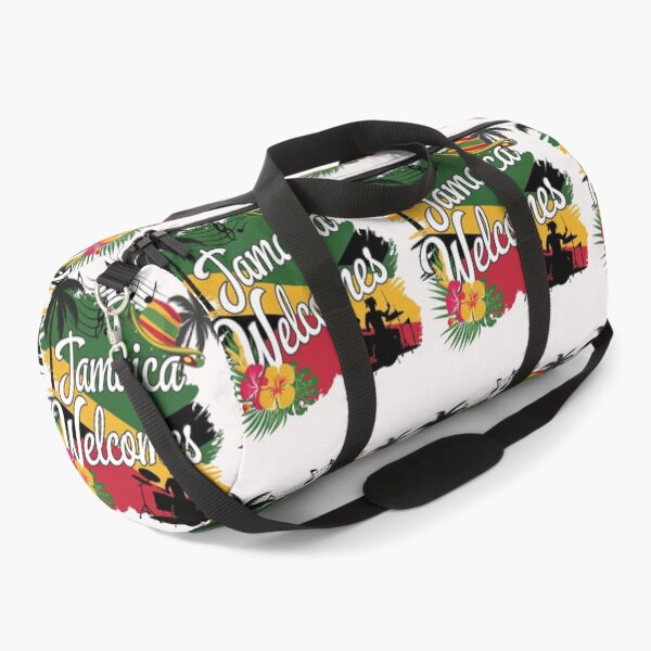 Item preview,  Jamaica Welcomes Flag Map Kingston, reggae, designed and sold by AnimalsDH305.