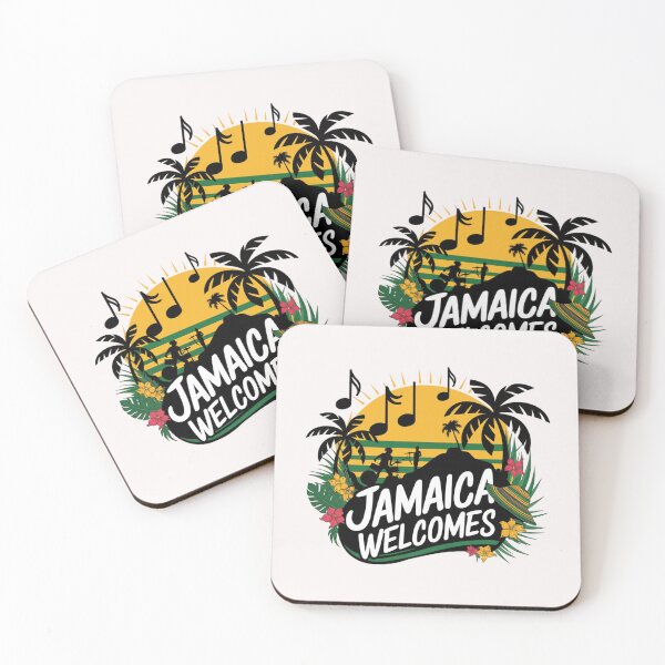 Item preview, Jamaica Welcomes Flag Map Kingston, reggae, designed and sold by AnimalsDH305.