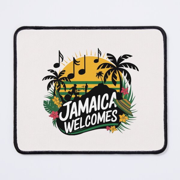 Item preview, Jamaica Welcomes Flag Map Kingston, reggae, designed and sold by AnimalsDH305.