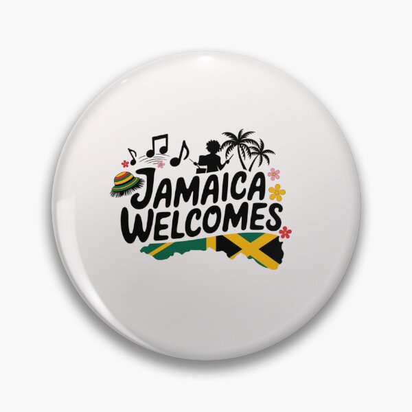 Item preview, Jamaica Welcomes Flag Map Kingston, reggae, designed and sold by AnimalsDH305.
