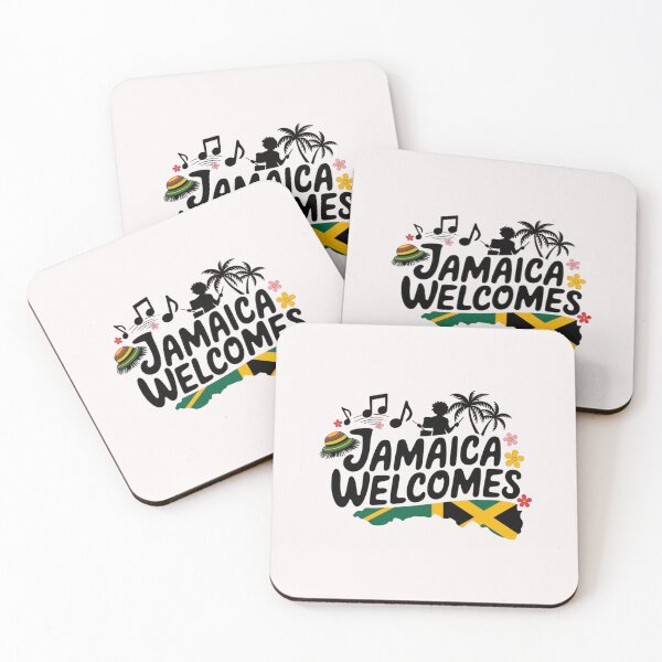 Item preview, Jamaica Welcomes Flag Map Kingston, reggae, designed and sold by AnimalsDH305.