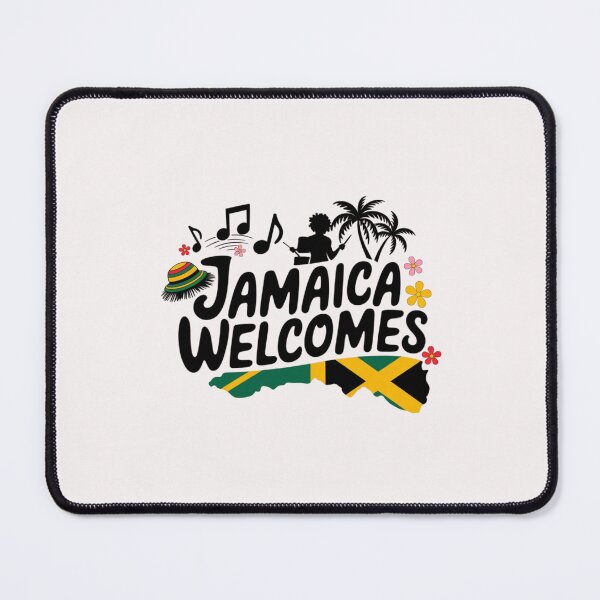 Item preview, Jamaica Welcomes Flag Map Kingston, reggae, designed and sold by AnimalsDH305.