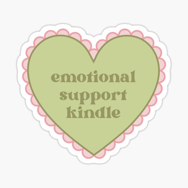 Item preview, emotional support kindle heart sticker  designed and sold by sunblindbycorie.