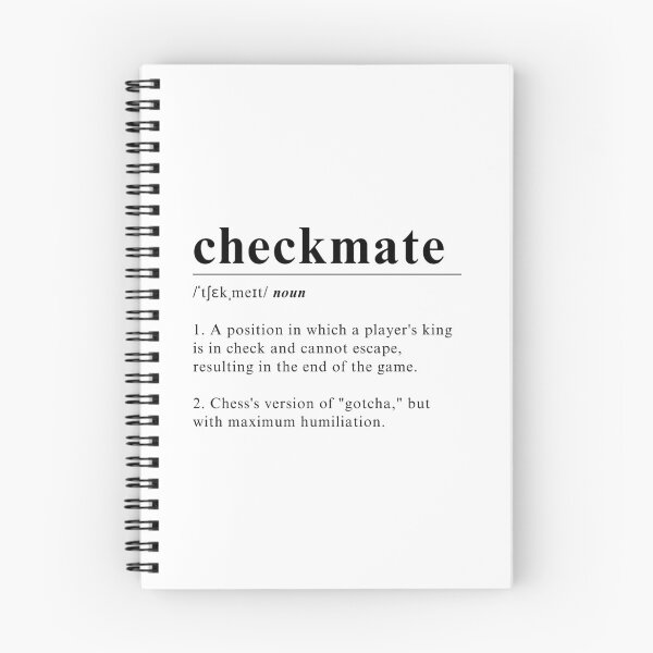Item preview, Definition of Checkmate - Simple elegant chess design designed and sold by Chess64.
