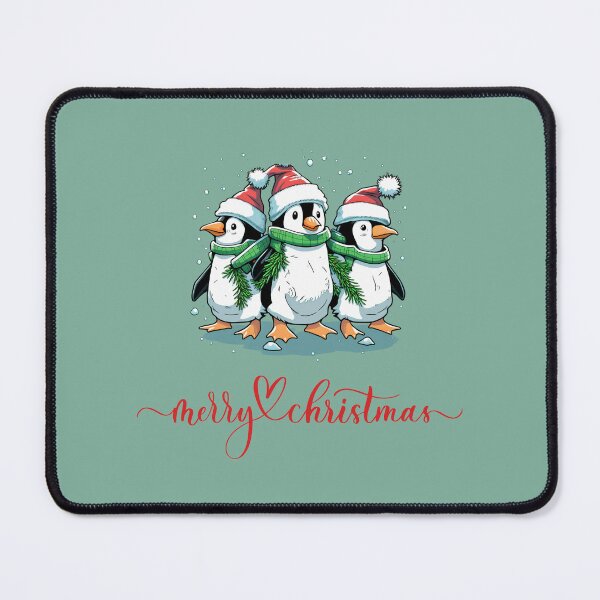 Item preview, Pengwin's Merry Trio, funny, gifts, merry, time, red, green, designed and sold by Ewelina Niemiec.