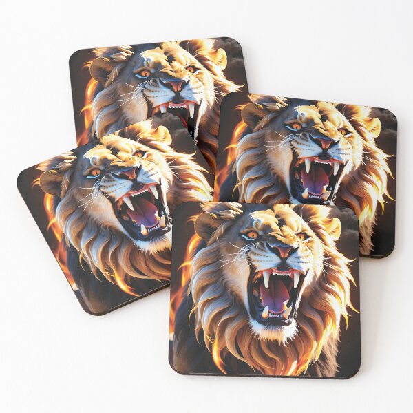 Item preview, INFERNO KING *Flames of Dominance* Lion designed and sold by GWTSHIRT.
