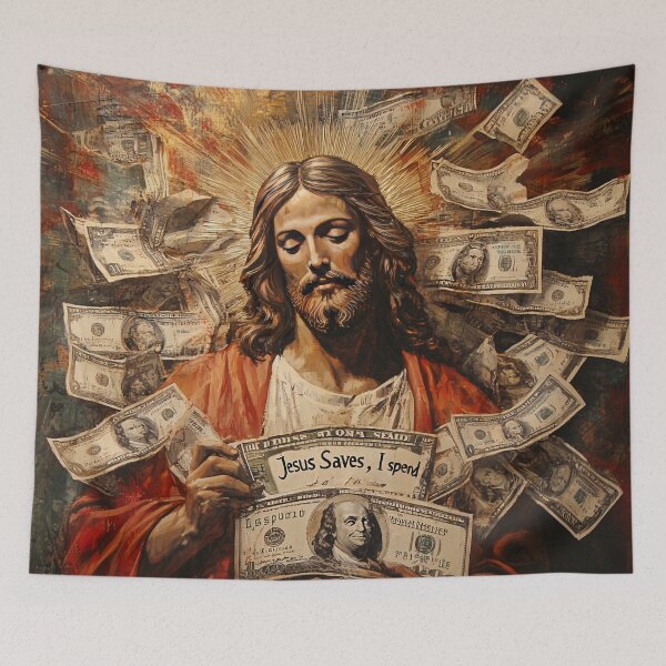 Item preview, Jesus Saves, I spend designed and sold by Brendon987.