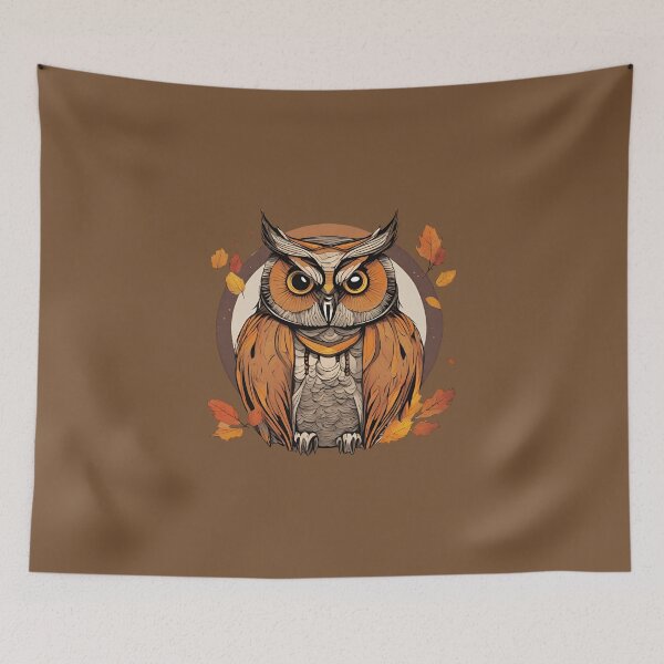 Item preview, Autumn Owl Among Fall Leaves, funny gifts, t-shirt, mugs  designed and sold by Ewelina  Niemiec.