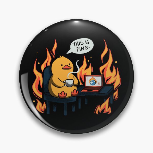 Item preview, This Is Fine Duck Coffee by Tobe Fonseca designed and sold by Tobe Fonseca®.