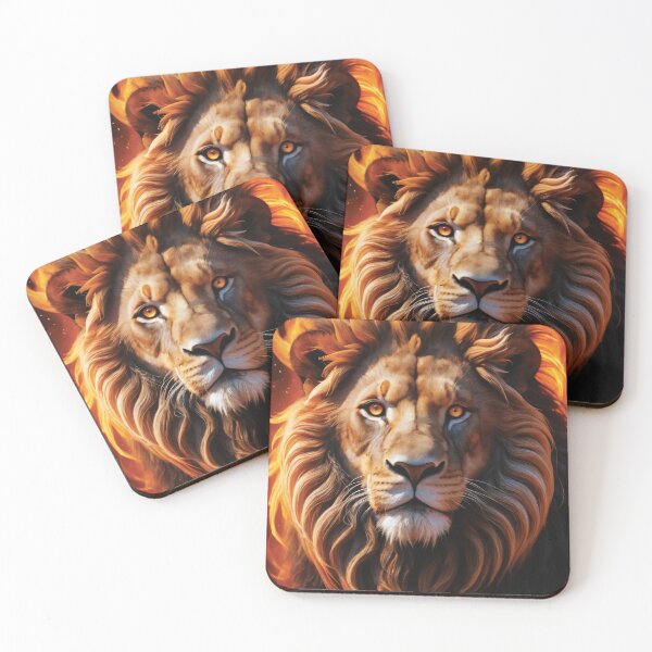 Item preview, NOBLE FLAME *Majesty in Fire* Lion designed and sold by GWTSHIRT.