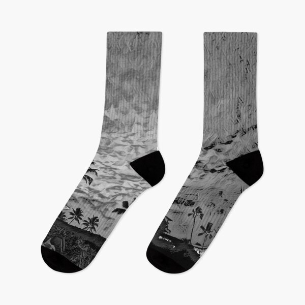 Item preview, Wailea Palms (Black&White) designed and sold by Scurvy Dawg Design.