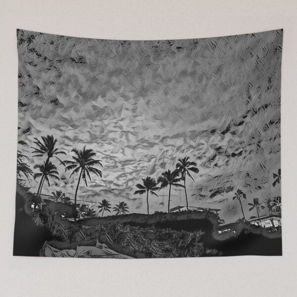 Item preview, Wailea Palms (Black&White) designed and sold by Scurvy Dawg Design.