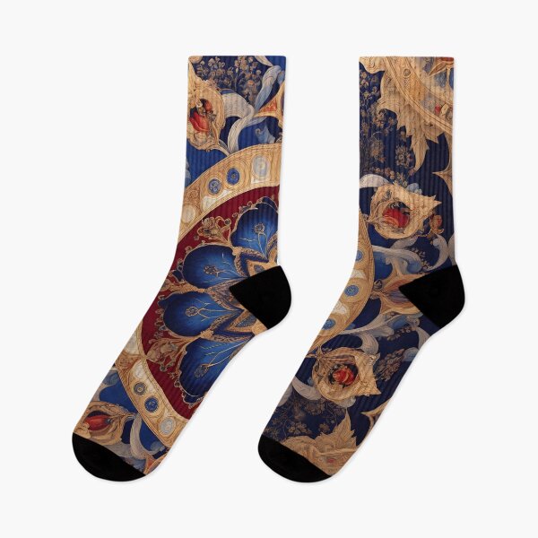 Item preview, Royal Mandala with Gold and Blue Motifs designed and sold by MandalasShops.