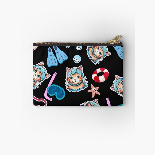 Item preview, Swimmer Cat Cute Pattern Scubadiving Starfish designed and sold by Klaudesign.