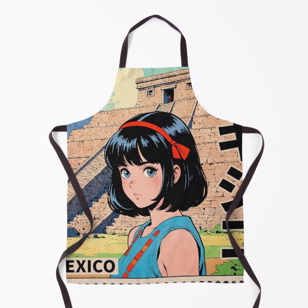 Item preview, Mexico Pretty Anime Girl 80s Retro Aesthetic Vintage Cultural Postage Stamp designed and sold by onlyanimevibes.