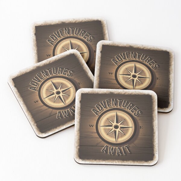 Item preview, Stylized Compass Design with Illuminated Effect on Wooden Background designed and sold by Creative88Art.