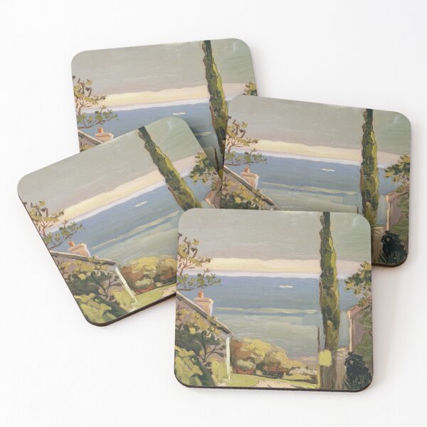Item preview, Seaside View with Cypress Trees France Countryside  designed and sold by CARRAANN.