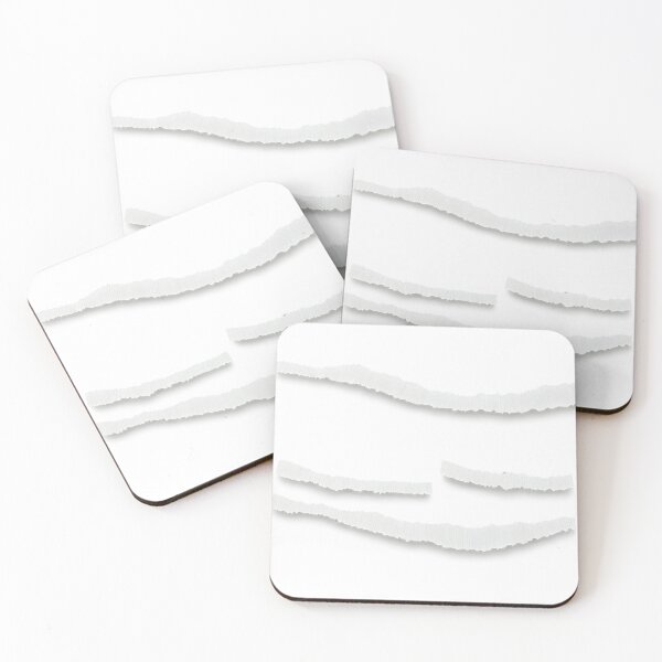 Item preview, Four Torn White Strips on Light Gray Background in Abstract Design designed and sold by Creative88Art.