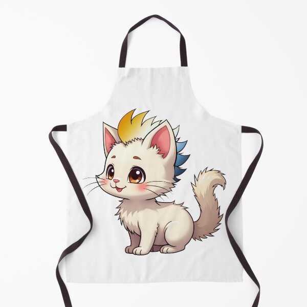 Item preview, Adorable Kawaii Kitty with Cute AroAce Agender Pride Rainbow Mohawk designed and sold by Travelslightly.
