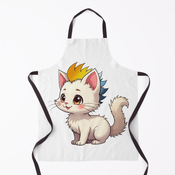 Item preview, Adorable Kawaii Kitty with Cute AroAce Pride Rainbow Mohawk designed and sold by Travelslightly.