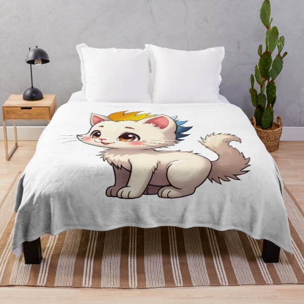 Item preview, Adorable Kawaii Kitty with Cute AroAce Pride Rainbow Mohawk designed and sold by Travelslightly.