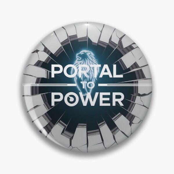 Item preview, Circular Design with Glowing Blue Center and Lion's Head Emblem designed and sold by Creative88Art.