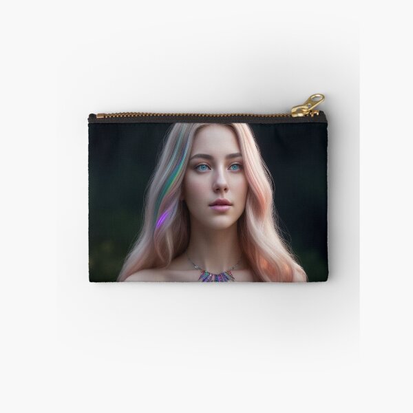Item preview, Pretty Girl With Colorful Hair Blue Eyes designed and sold by highplacidity.
