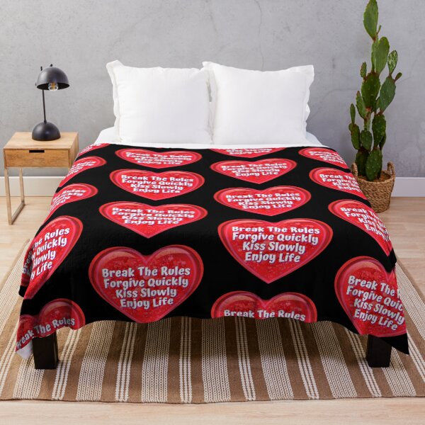 Item preview, HEART: Break The Rules - Forgive Quickly - Kiss Slowly - Enjoy Life - funny valentines signs designed and sold by DesignsFromTW-S.