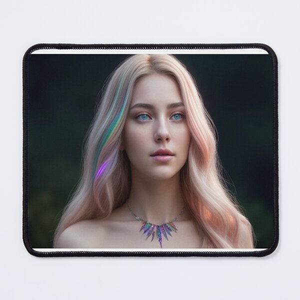 Item preview, Pretty Girl With Colorful Hair Blue Eyes designed and sold by highplacidity.