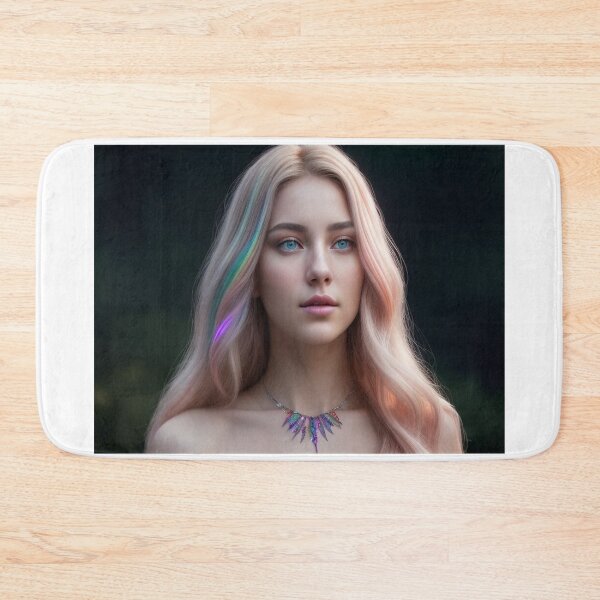 Item preview, Pretty Girl With Colorful Hair Blue Eyes designed and sold by highplacidity.