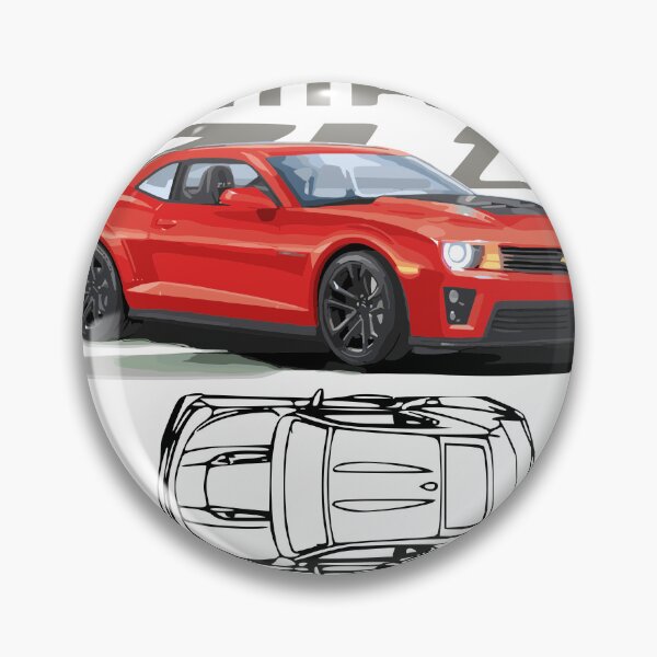 Item preview, Vingate Classic Car Chevrolet Camaro ZL1 1LE Red Muscle designed and sold by PrintCarClub.