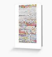 Pixel Art RPG Icons Greeting Card
