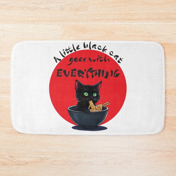 Item preview, A little black cat goes with everything Version 3 - Black Text designed and sold by FaeryNuff.