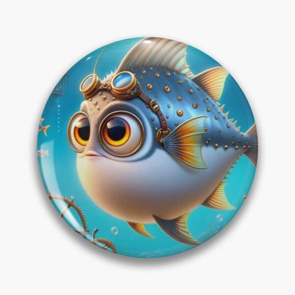 Item preview, Steampunk Pompano Fish designed and sold by Sillytoe.