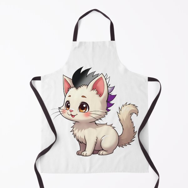 Item preview, Adorable Kawaii Kitty with Cute Asexual Pride Rainbow Mohawk designed and sold by Travelslightly.