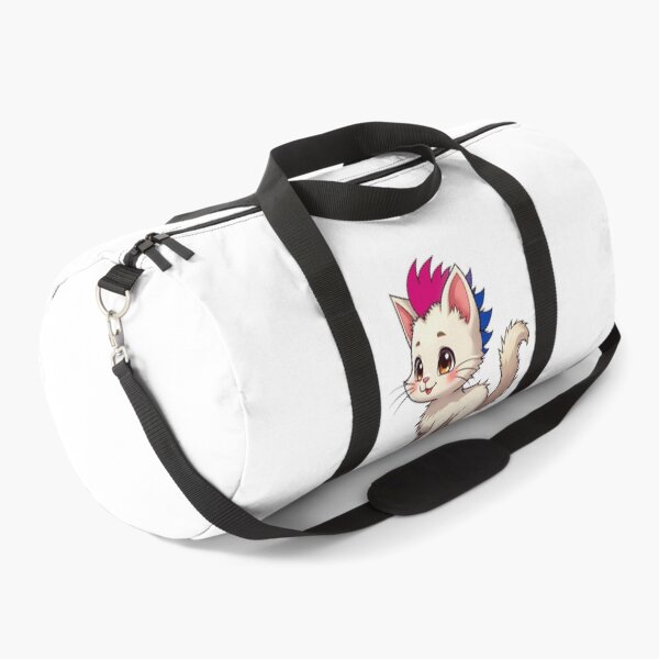 Item preview, Adorable Kawaii Kitty with Cute Bisexual Pride Rainbow Mohawk designed and sold by Travelslightly.