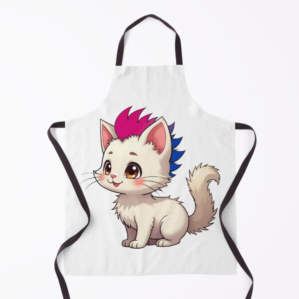 Item preview, Adorable Kawaii Kitty with Cute Bisexual Pride Rainbow Mohawk designed and sold by Travelslightly.