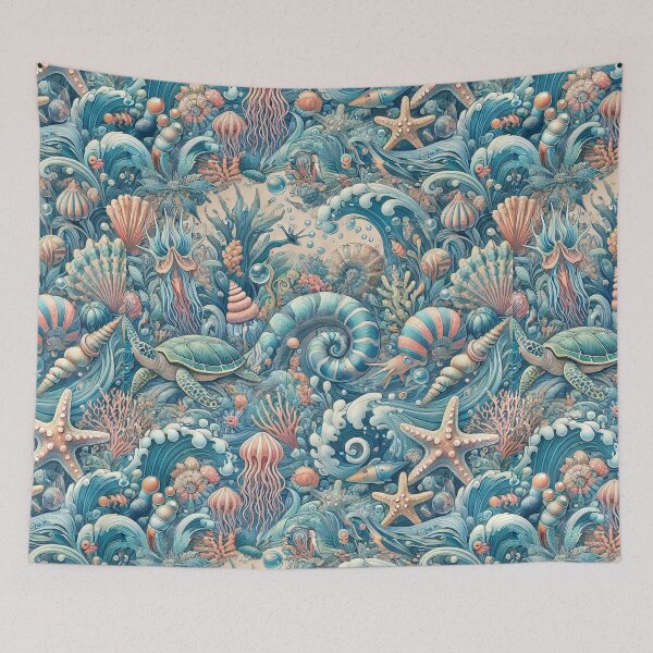 Item preview, Nudibranch - Colourful Pastel Scuba Diving Pattern designed and sold by SLGA-Designs.