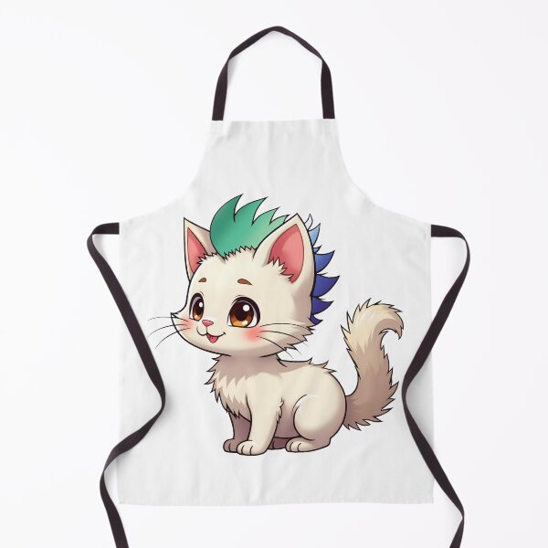 Item preview, Adorable Kawaii Kitty with Cute Gay MLM Pride Rainbow Mohawk designed and sold by Travelslightly.