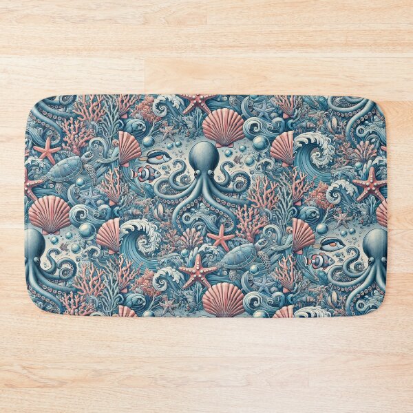 Item preview, Octopus - Colourful Pastel Scuba Diving Pattern designed and sold by SLGA-Designs.