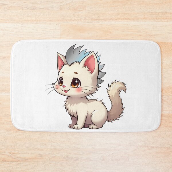 Item preview, Adorable Kawaii Kitty with Cute Demiboy Pride Rainbow Mohawk designed and sold by Travelslightly.