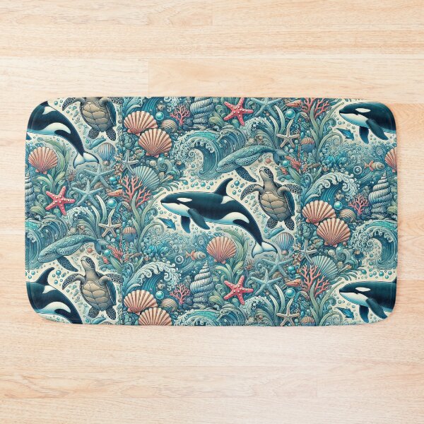 Item preview, Orca - Colourful Pastel Scuba Diving Pattern designed and sold by SLGA-Designs.