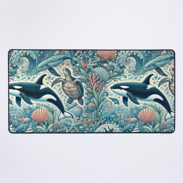 Item preview, Orca - Colourful Pastel Scuba Diving Pattern designed and sold by SLGA-Designs.