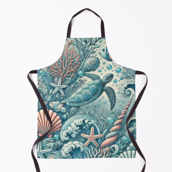 Item preview, Turtle - Colourful Pastel Scuba Diving Pattern designed and sold by SLGA-Designs.